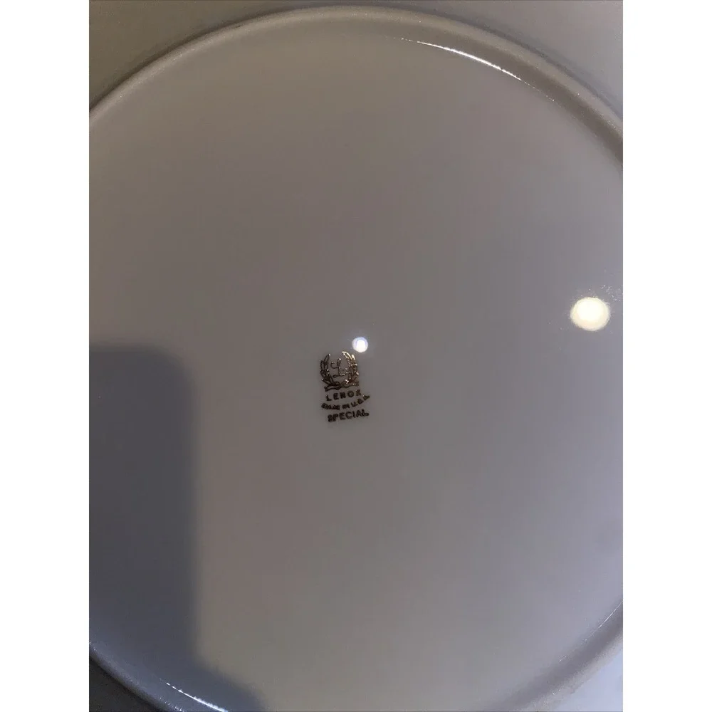 Vintage 6pc LENOX Special Dinner Plate BLACK PRINCE Great Republic Gold Rim 10.5